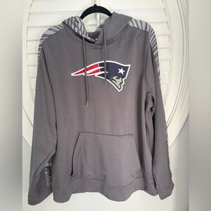 NFL Men's New England Patriots pullover hoodie gray sz Large